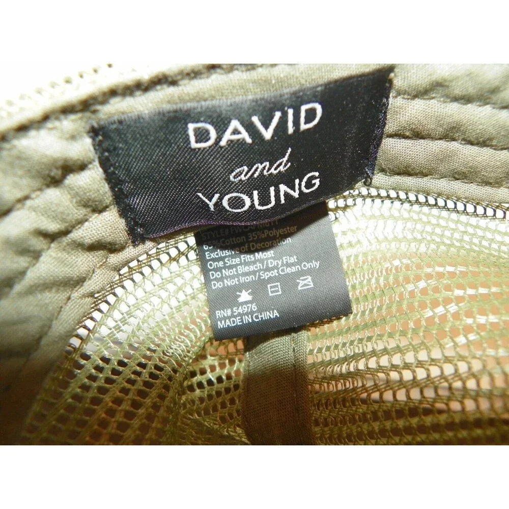David and Young‎ Camo Trucker Hat Flag  With Tag Never Worn